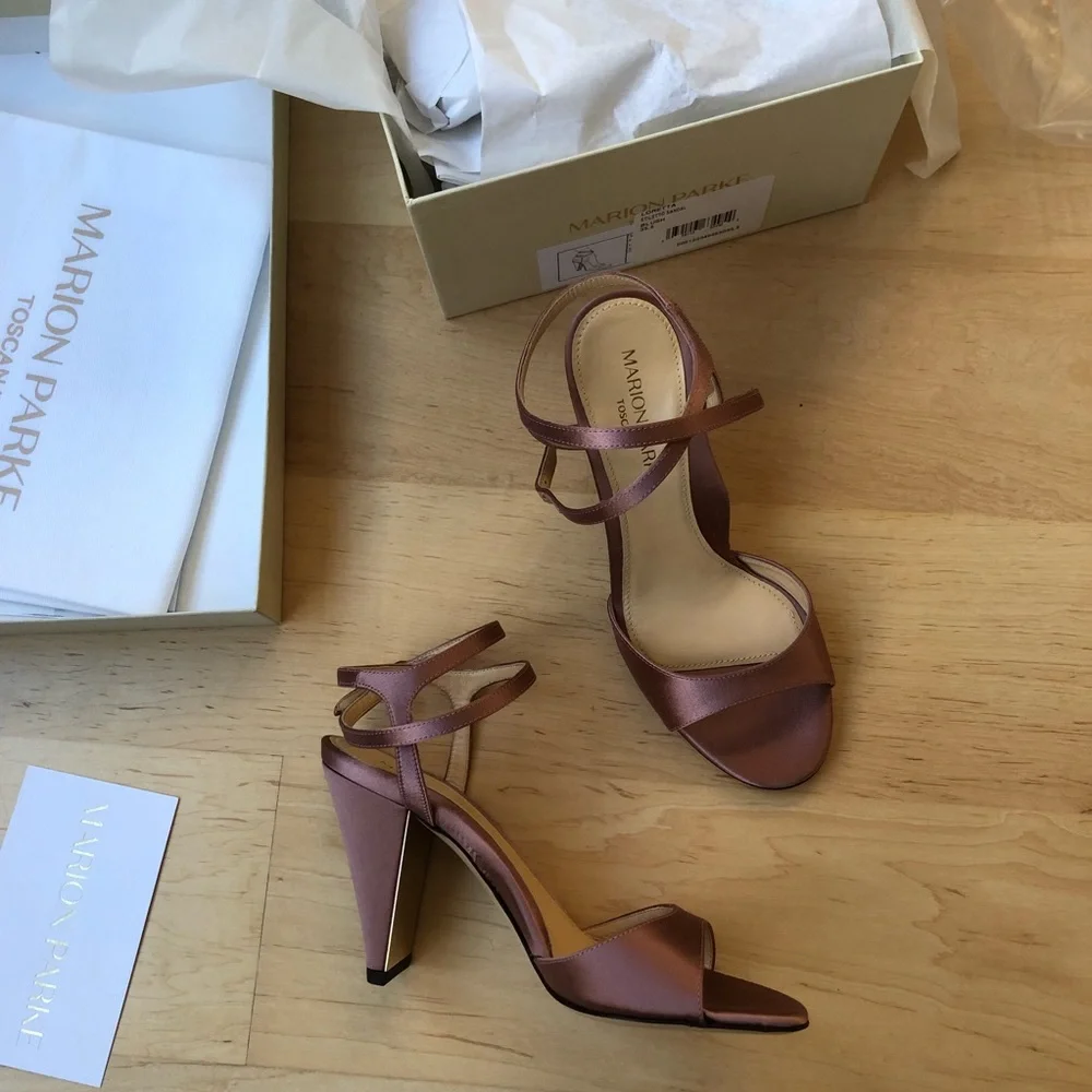 Marion Parke Loretta rose pink satin heels - Picture 8 of 8